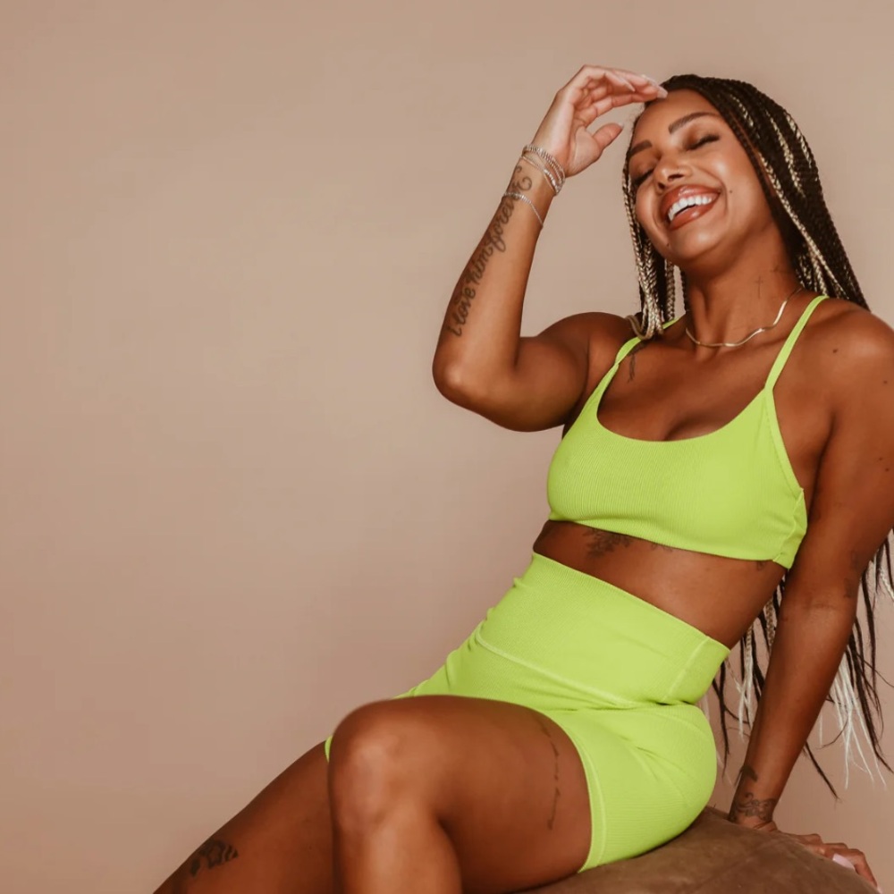 Cara Loren Ribbed Little Cross Back Bra